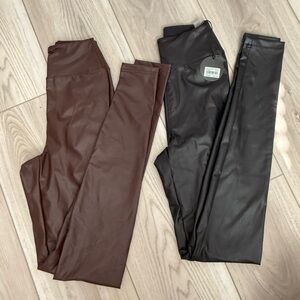 Aerie Brown and Black Leggings